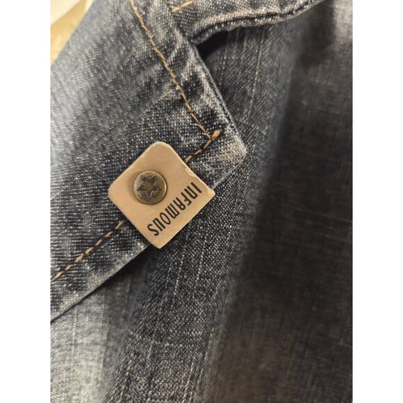 Raider Denim Jacket Mens XXLT Tall Chore Coat Farmhouse Utility Blue Distressed - Picture 7 of 12